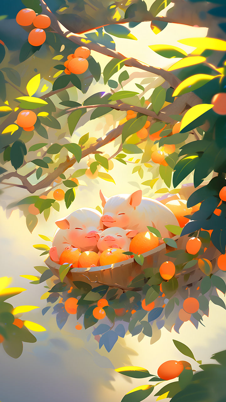 Phone Wallpaper Pig Family