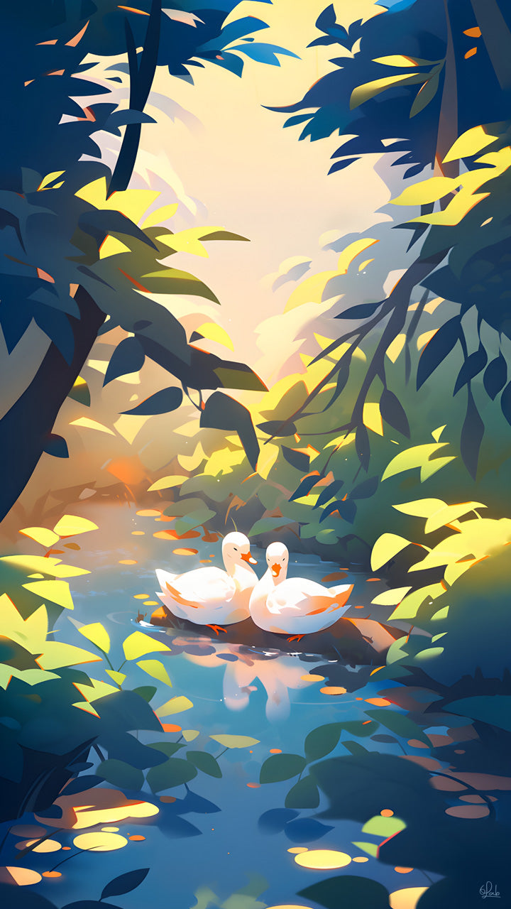 Phone Wallpaper Duck Couple