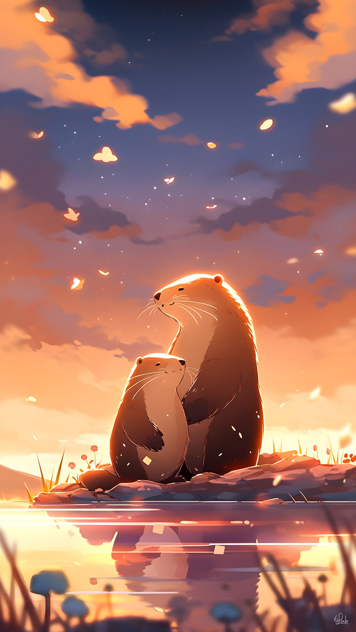 Phone Wallpaper Sunset Groundhog