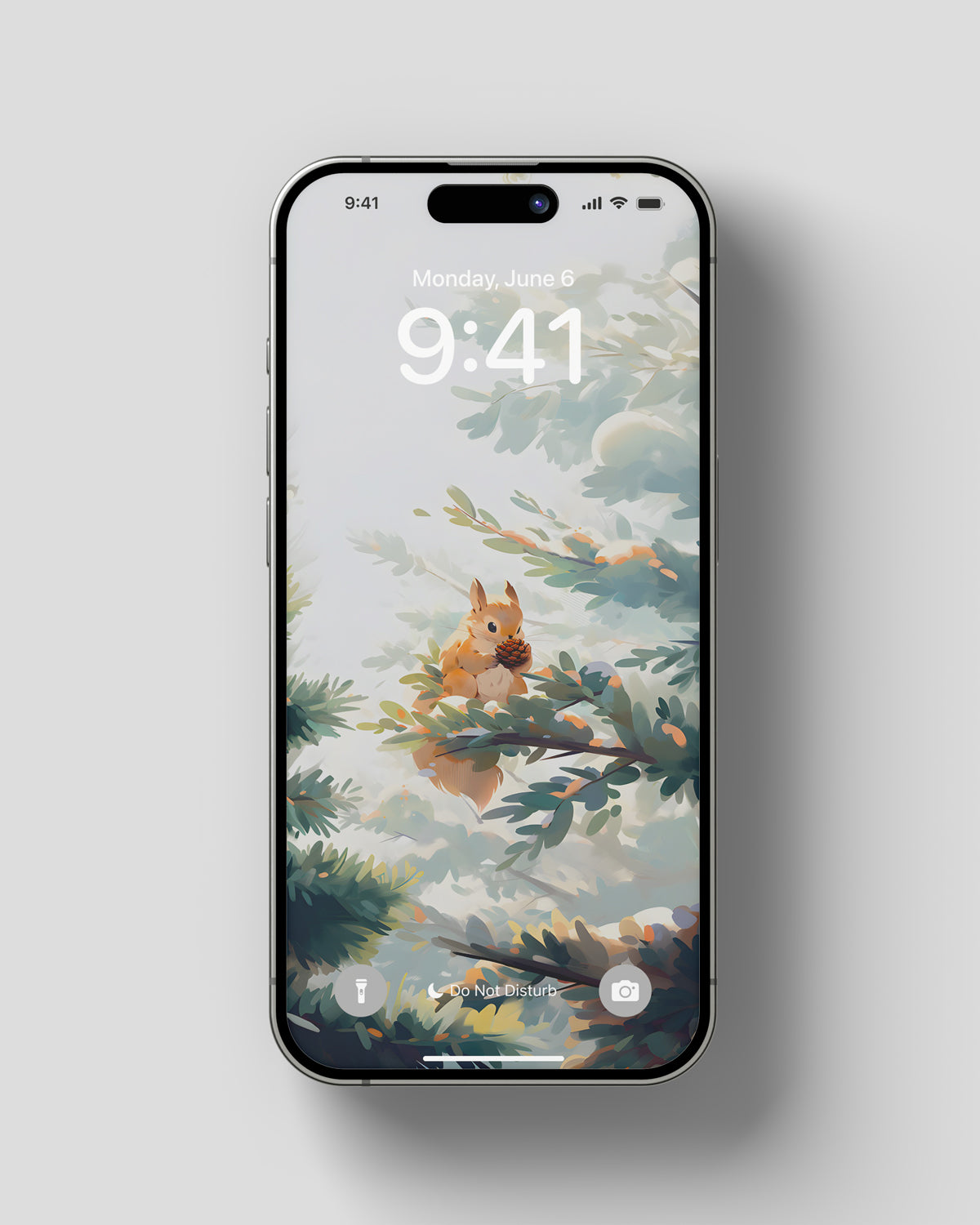 Phone Wallpaper Snow Squirrel