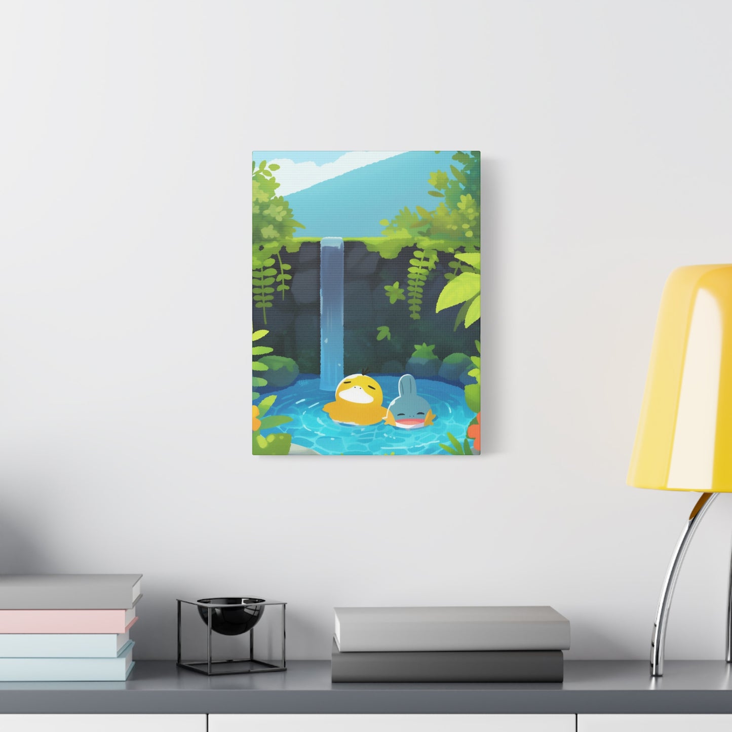 Psyduck & Mudkip’s Healing Pool Canvas
