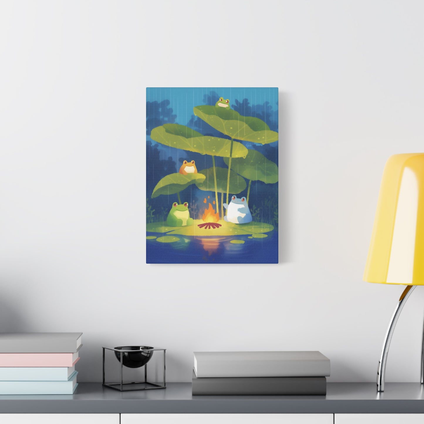 Frogs’ Warm Escape Canvas