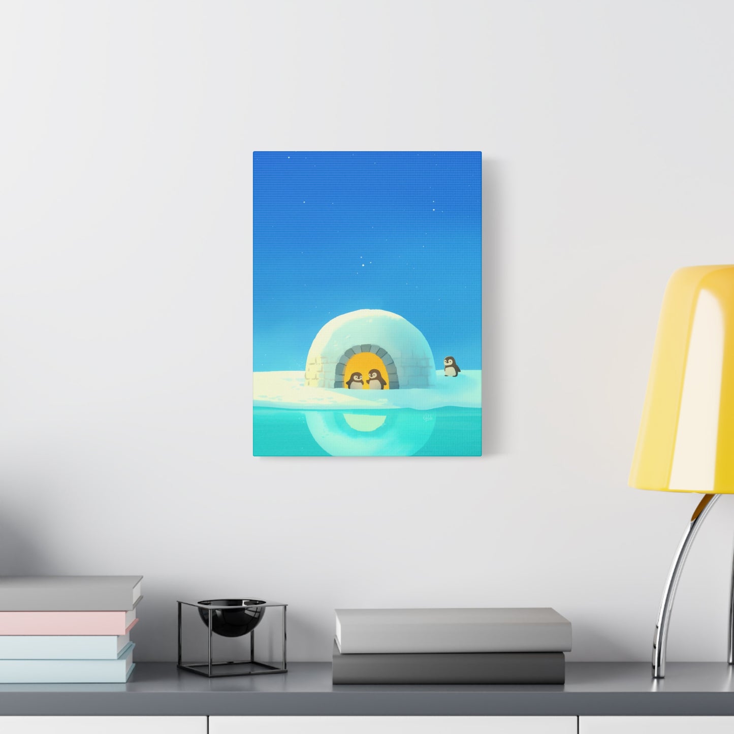 Welcome to the Penguin Igloo Canvas