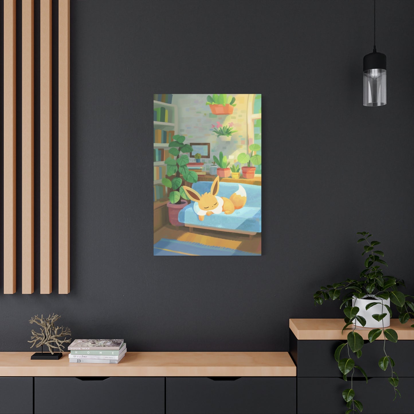 Eevee and the Golden Afternoon Nap Canvas