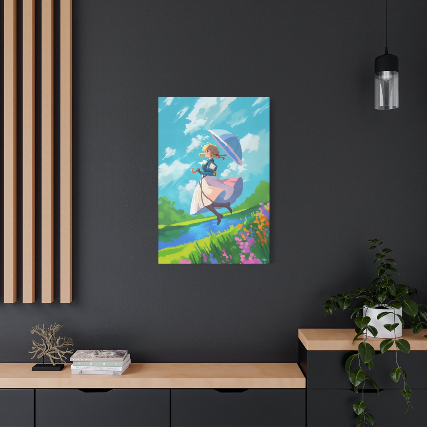 Violet's Lake Scene Canvas