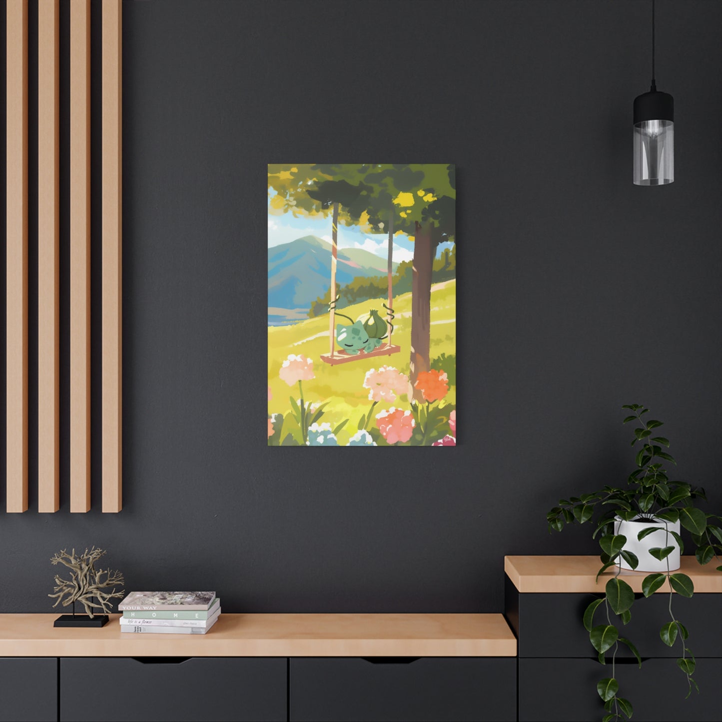 No. 001 Bulbasaur on a Swing Canvas