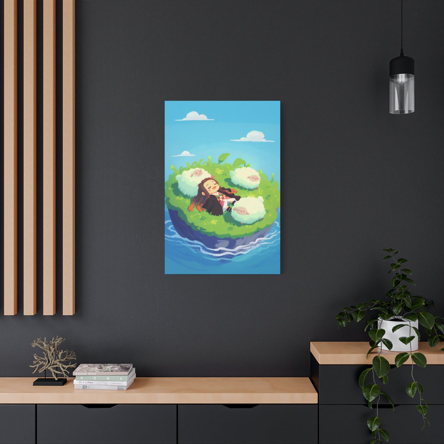 Nezuko’s Sheep-filled Dream Canvas