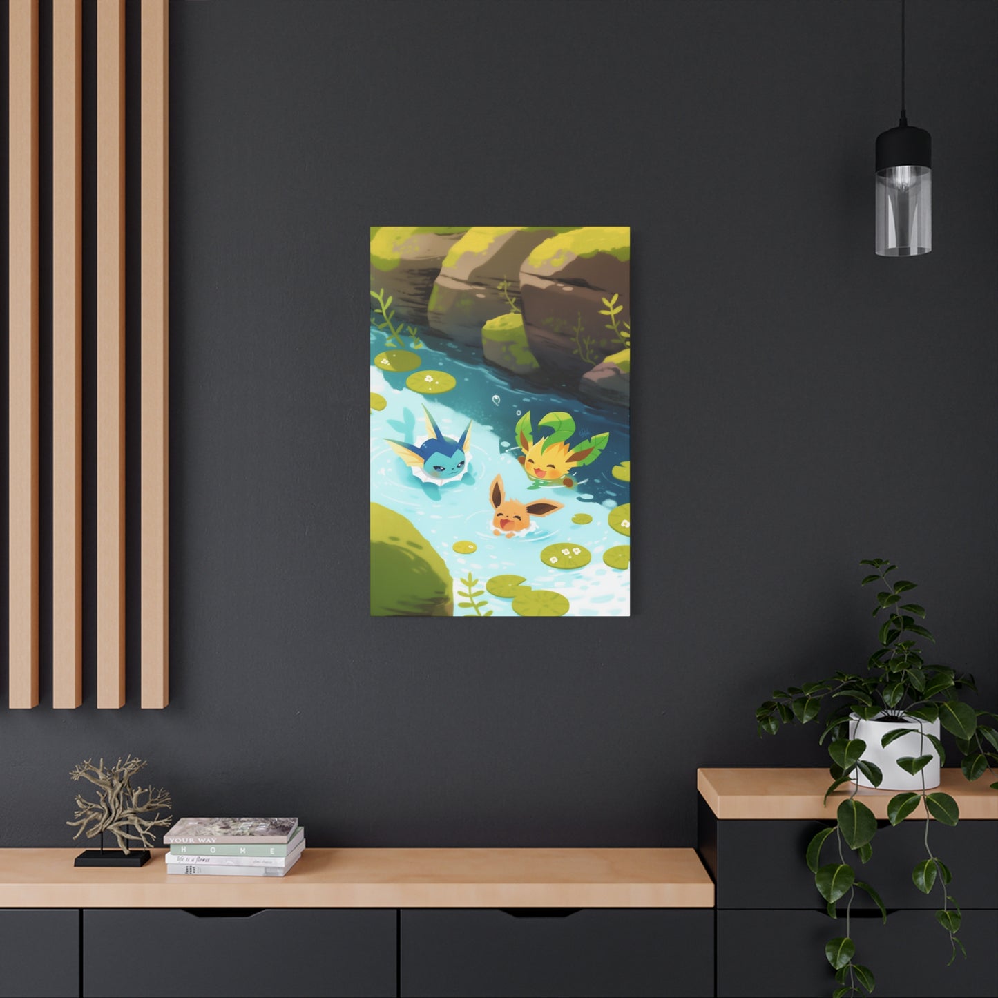Eevee and the Golden Hour Swim Canvas