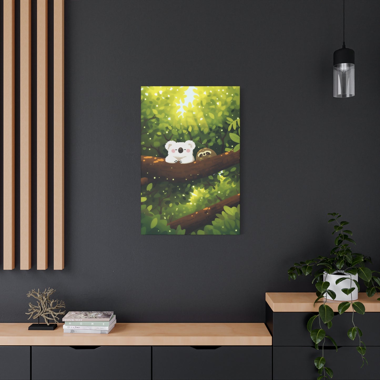 Koala & His Slow and Steady Friend Canvas