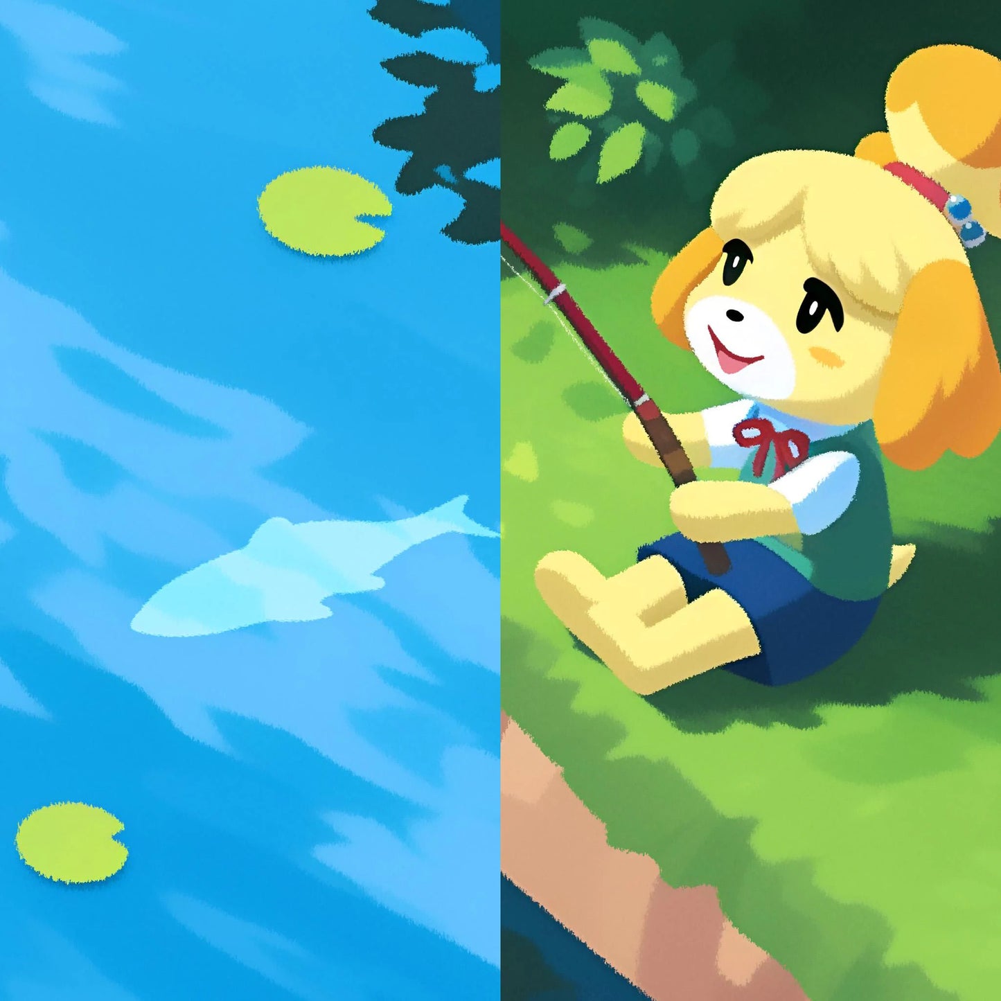 Isabelle's Fishing Time Poster