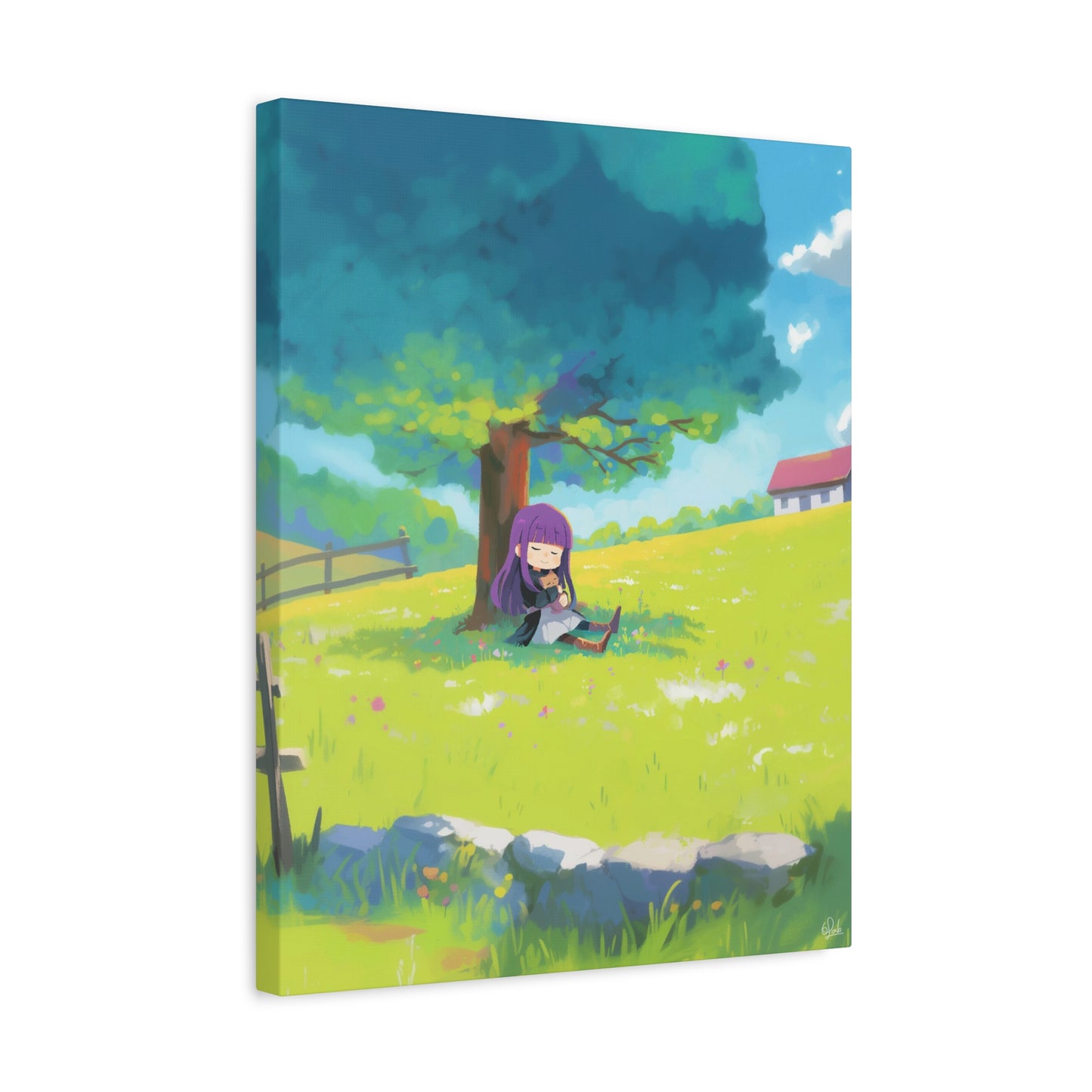 Nap Break with Fern Canvas