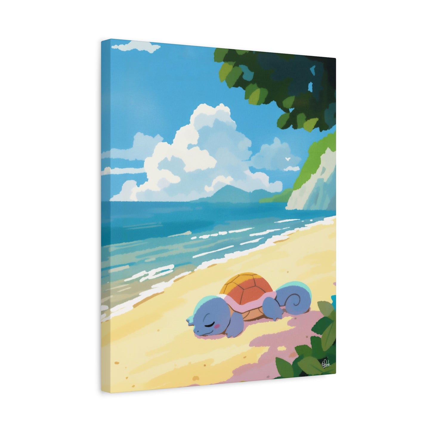 Sunbathing Squirtle Canvas