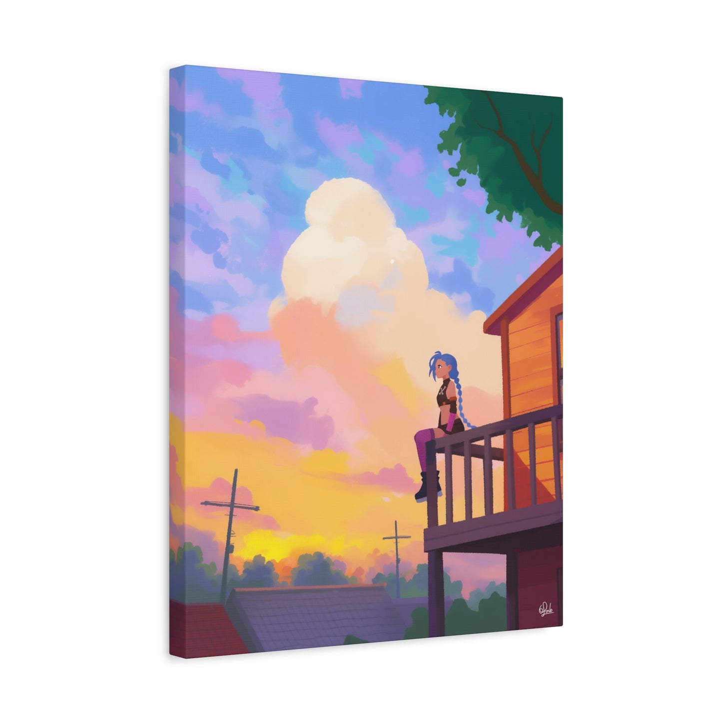 Jinx's LOL Golden Hour Canvas