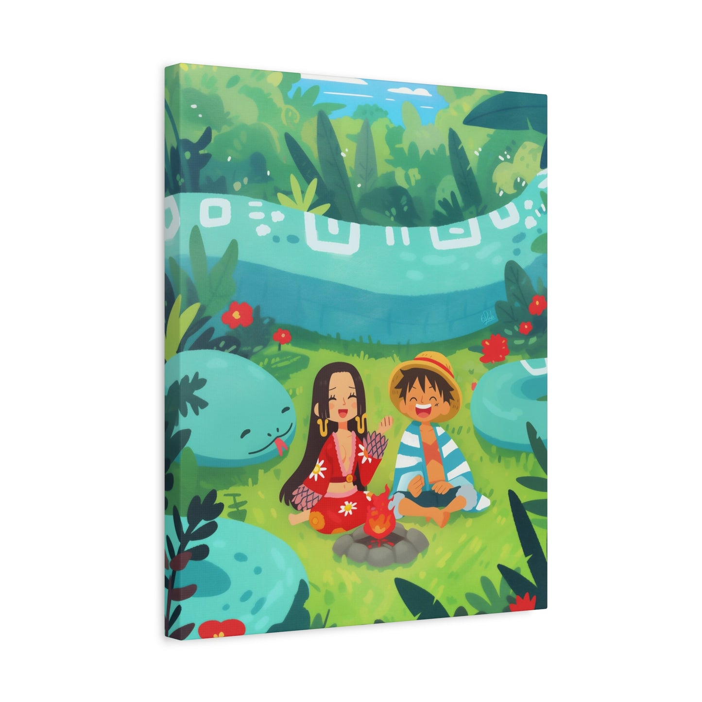 Luffy & Boa’s Chill Chat Canvas