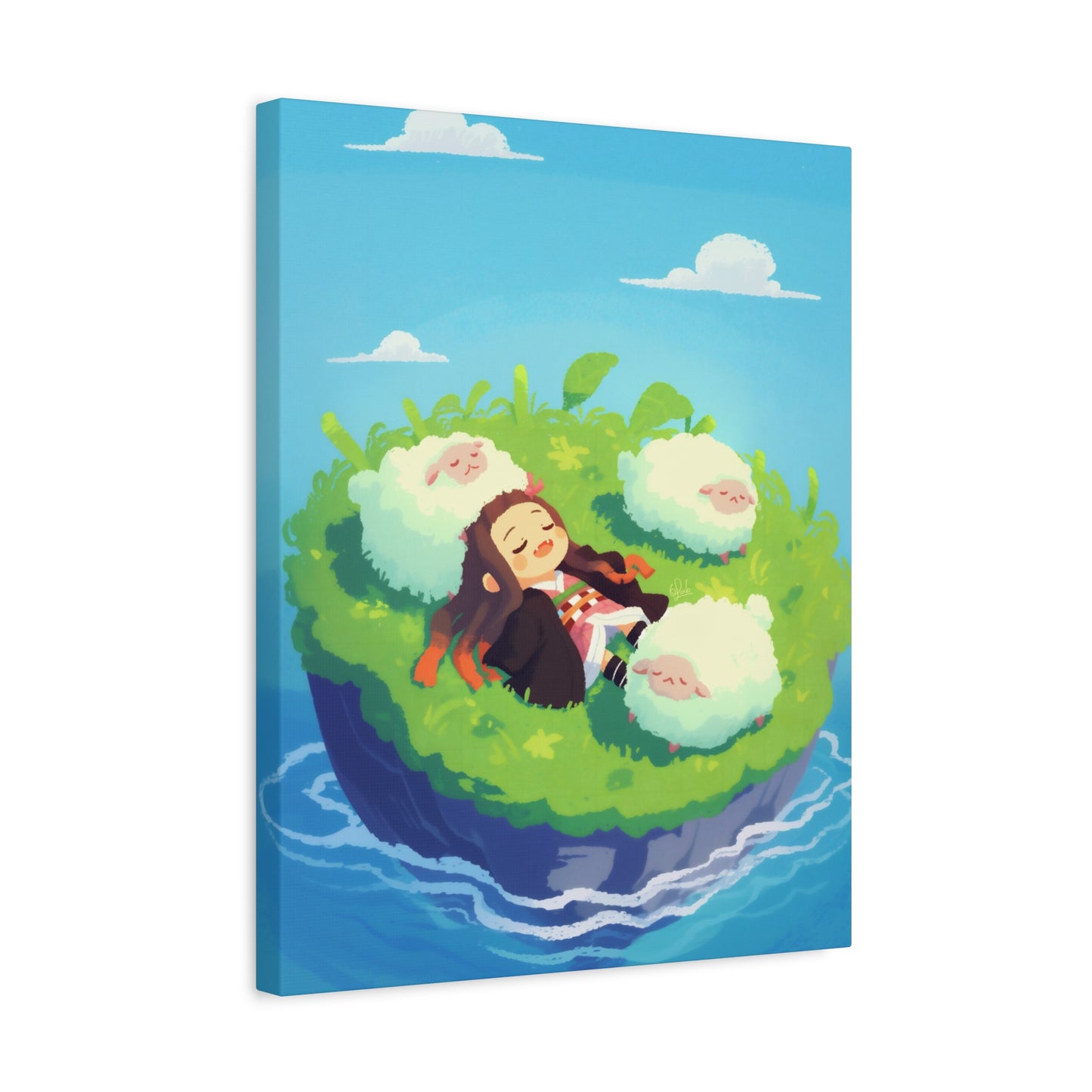 Nezuko’s Sheep-filled Dream Canvas
