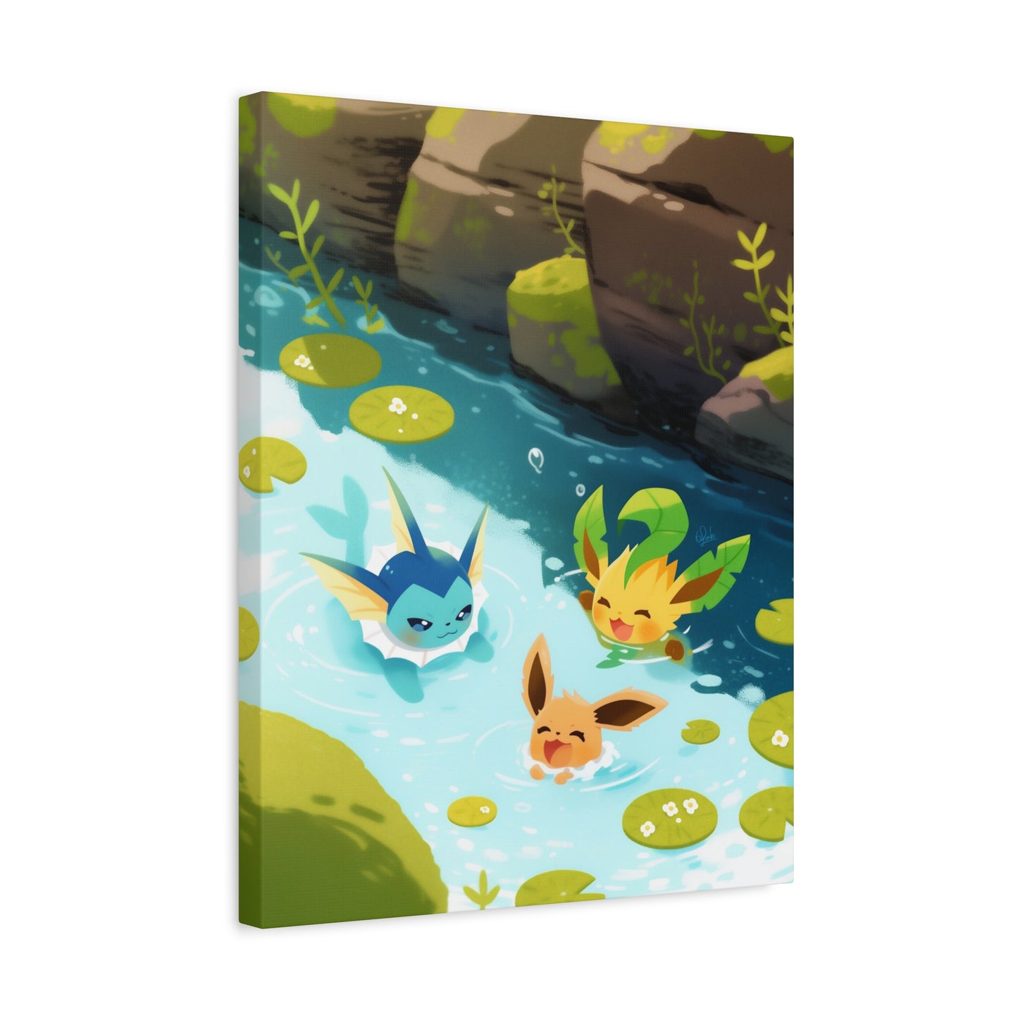 Eevee and the Golden Hour Swim Canvas