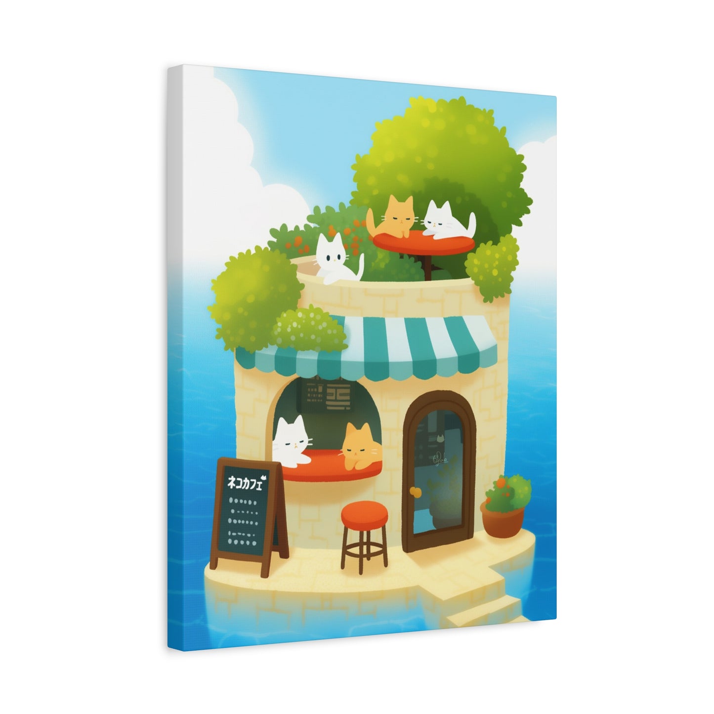 Meow Cafe Island Canvas