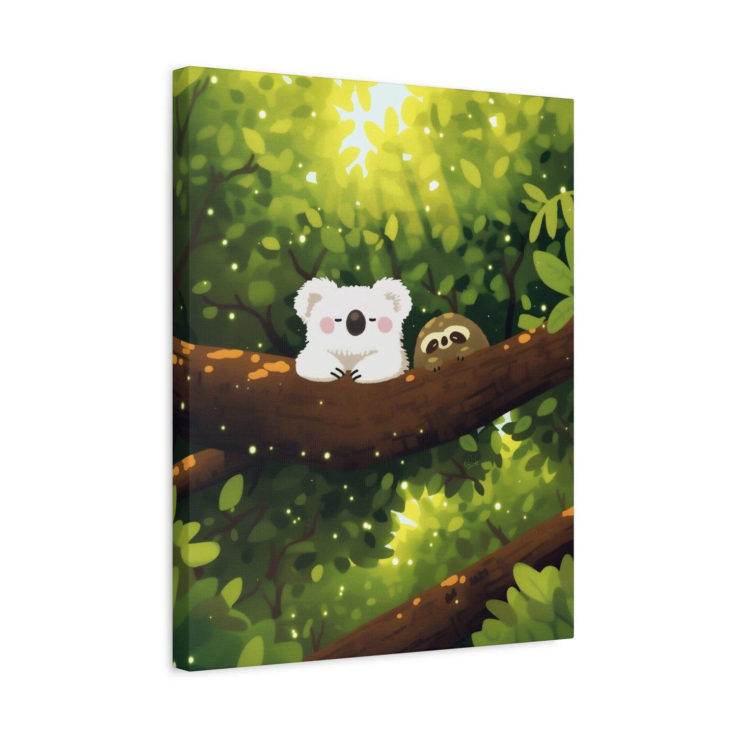 Koala & His Slow and Steady Friend Canvas