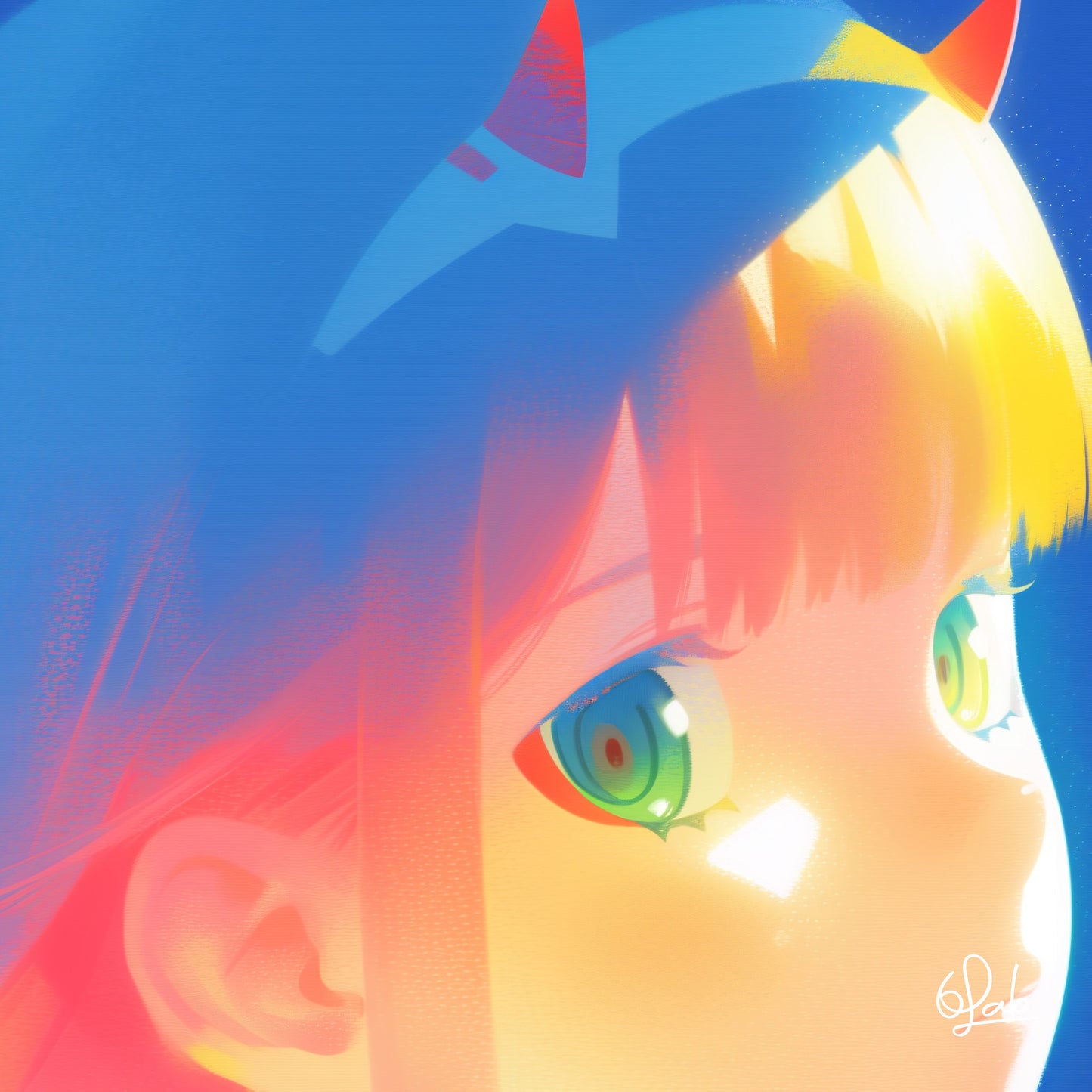 Zero Two’s Gaze of Strength Posters