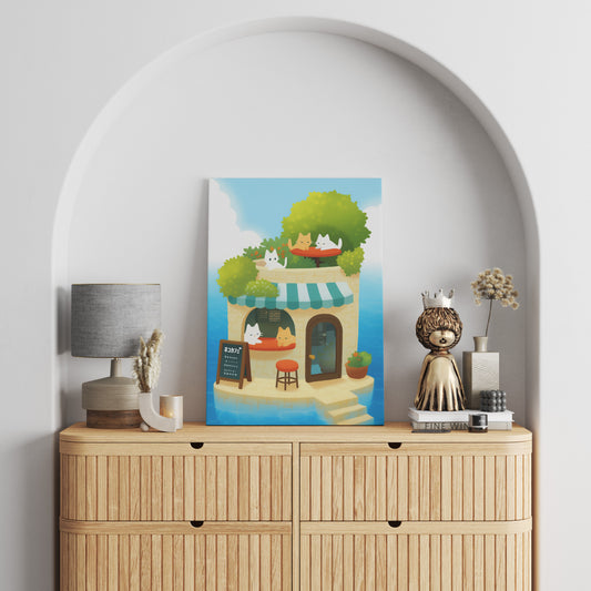 Meow Cafe Island Canvas