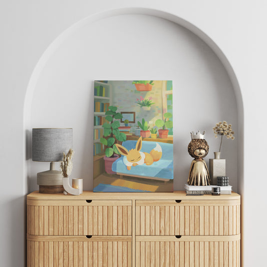 Eevee and the Golden Afternoon Nap Canvas