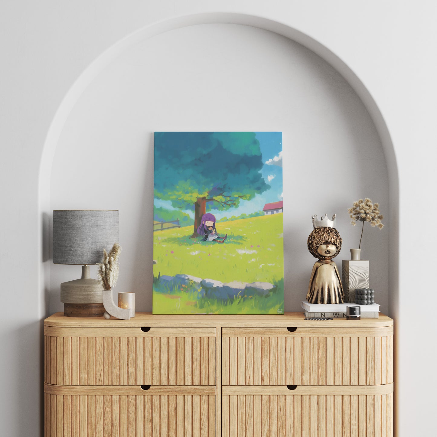 Nap Break with Fern Canvas