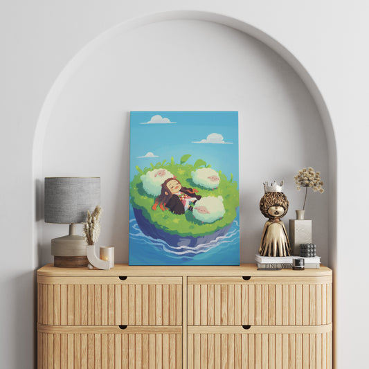 Nezuko’s Sheep-filled Dream Canvas