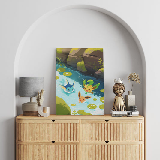 Eevee and the Golden Hour Swim Canvas