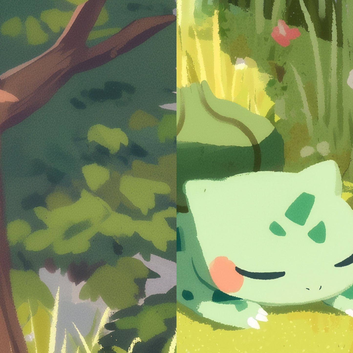 The Feeling of Home for Bulbasaur Canvas