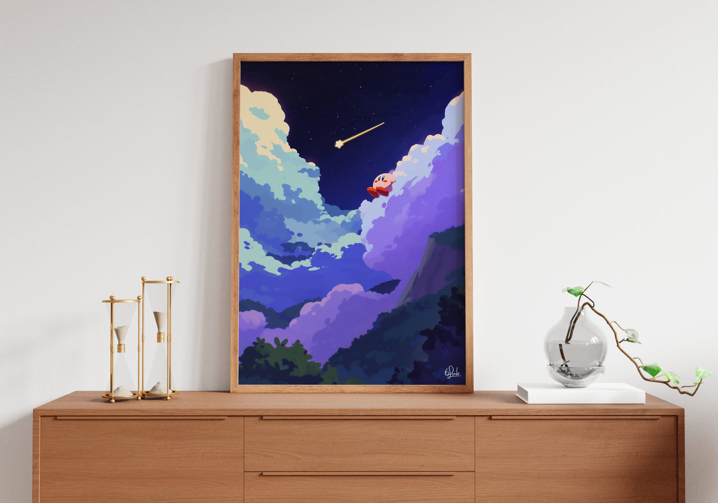 Dreams with Kirby Star Poster