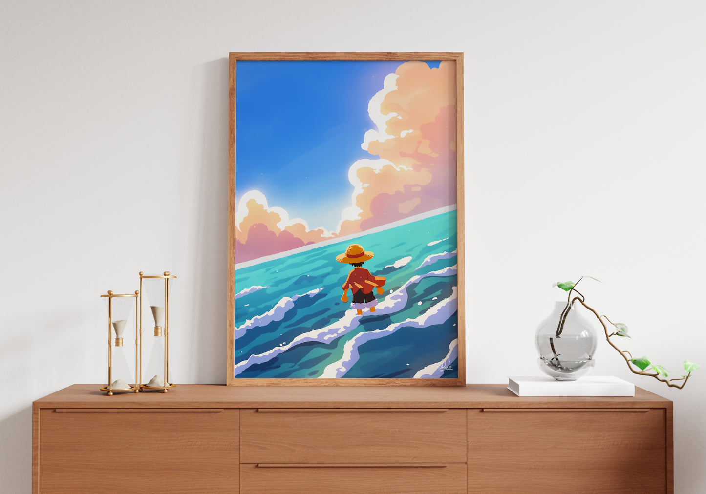 Luffy by the Sea Poster