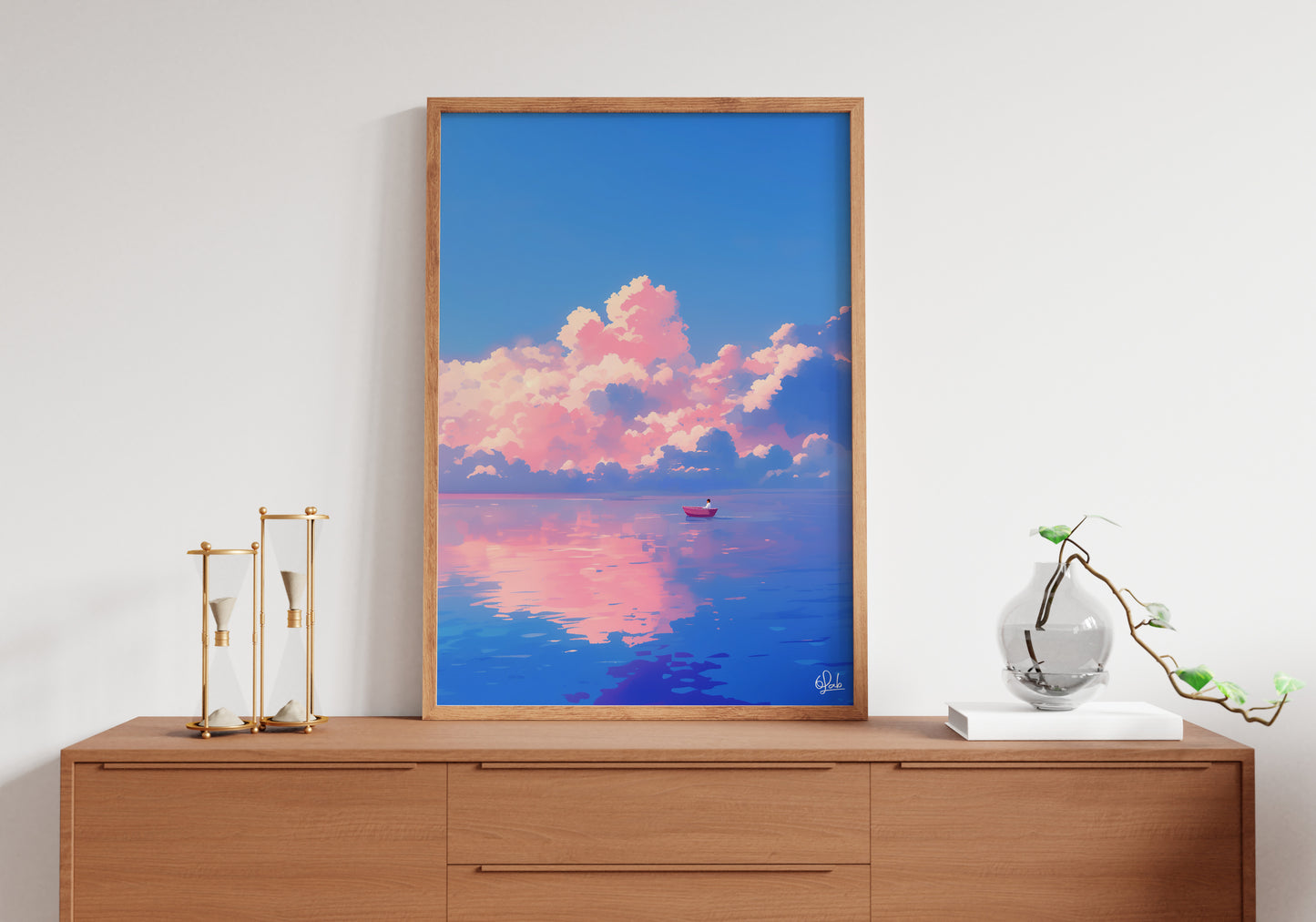 Drifting with Pink Clouds Posters