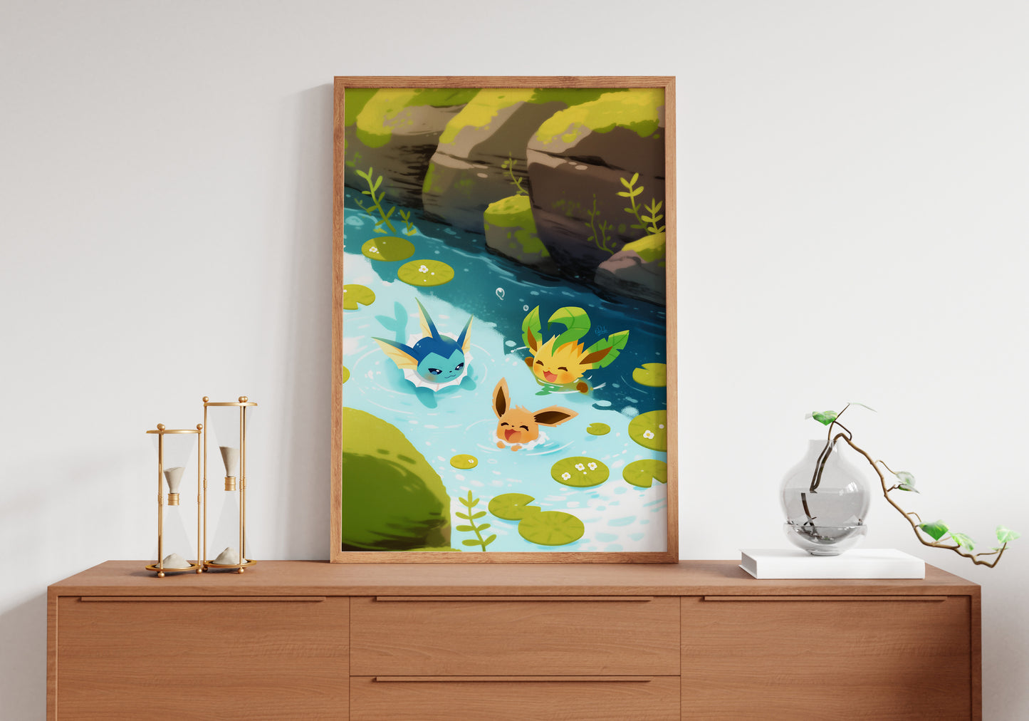 Eevee and the Golden Hour Swim Posters