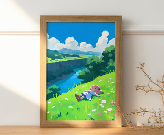 Grassland Slumber of Anya Posters