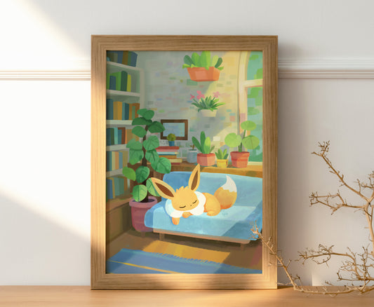Eevee and the Golden Afternoon Nap Posters