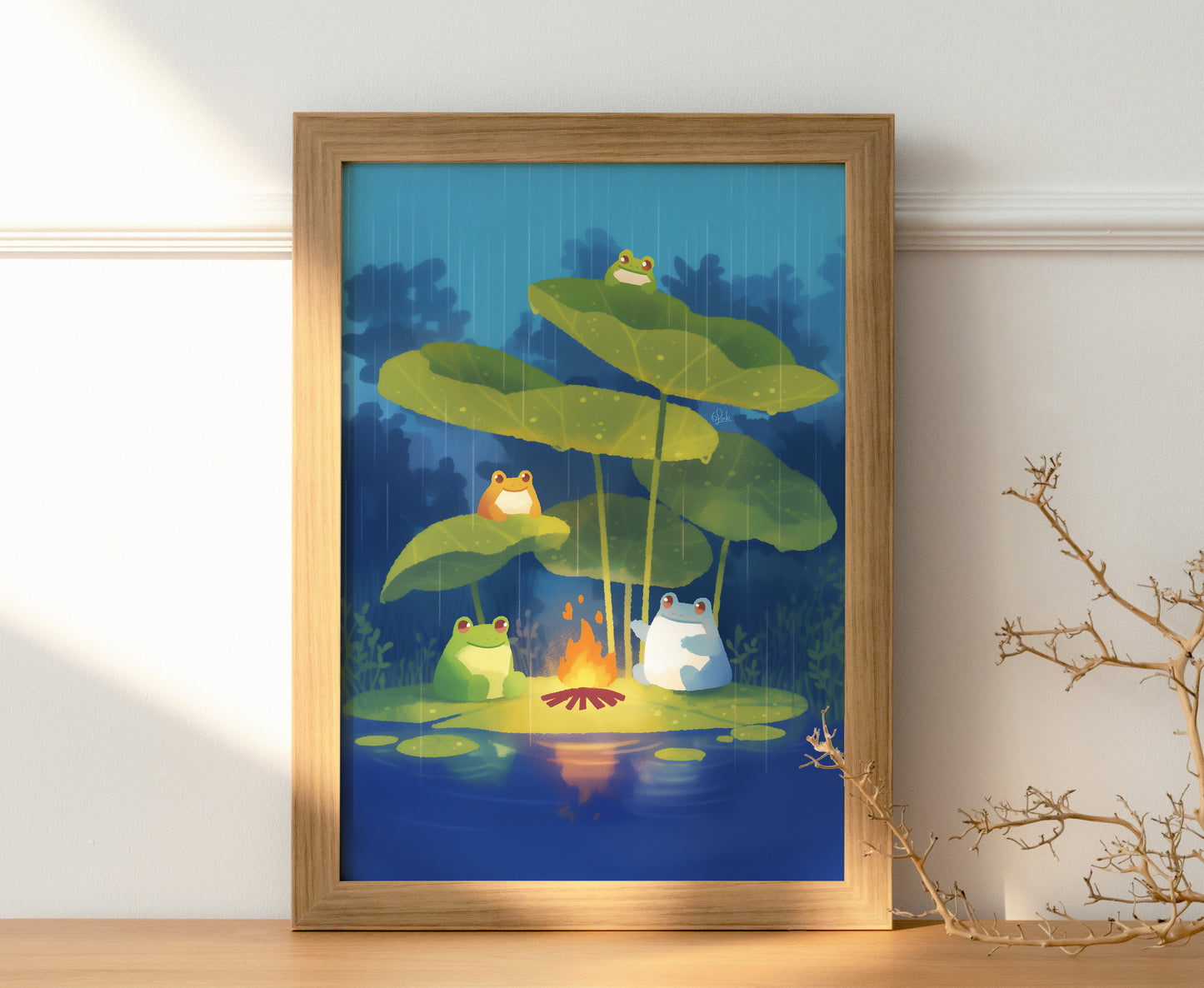Frogs’ Warm Escape Posters