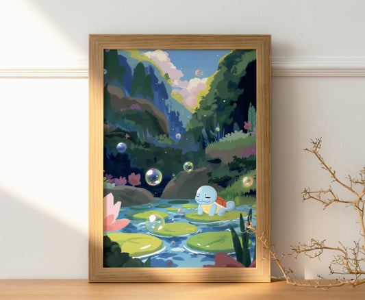 Squirtle's Floating Rest Stop Posters
