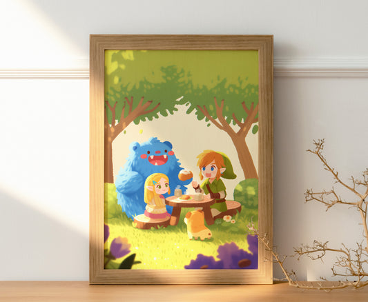 Zelda & Link’s Joyful Picnic Poster