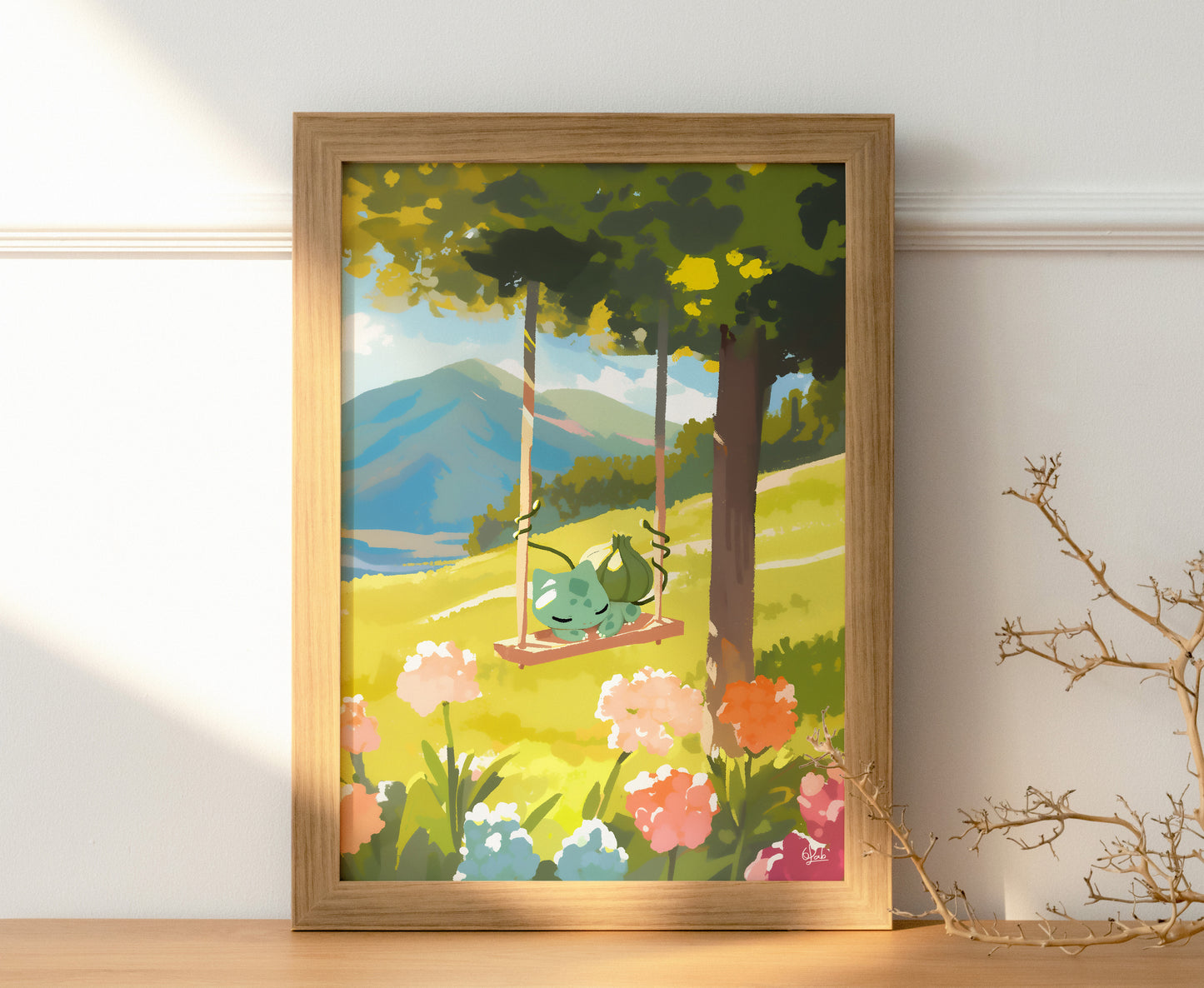 Bulbasaur's Sun-Dappled Slumber Posters