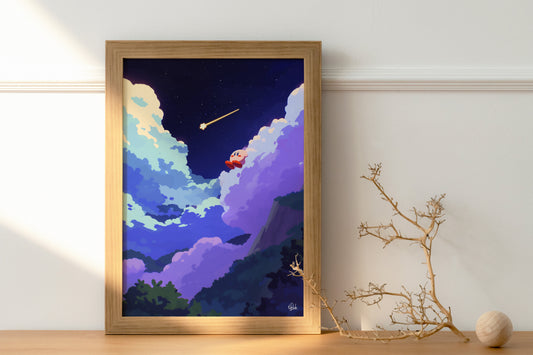 Dreams with Kirby Star Poster