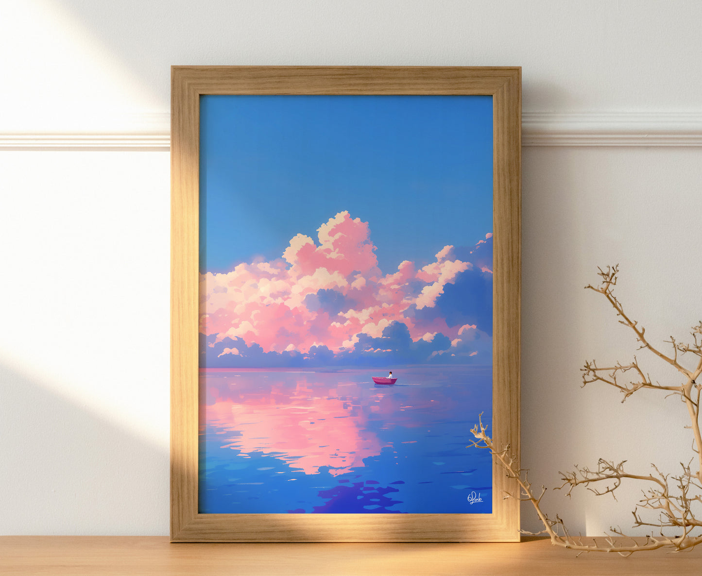 Drifting with Pink Clouds Posters