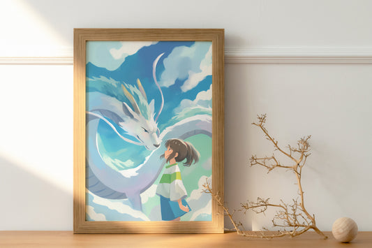 Chihiro & Haku Poster Spirited Away