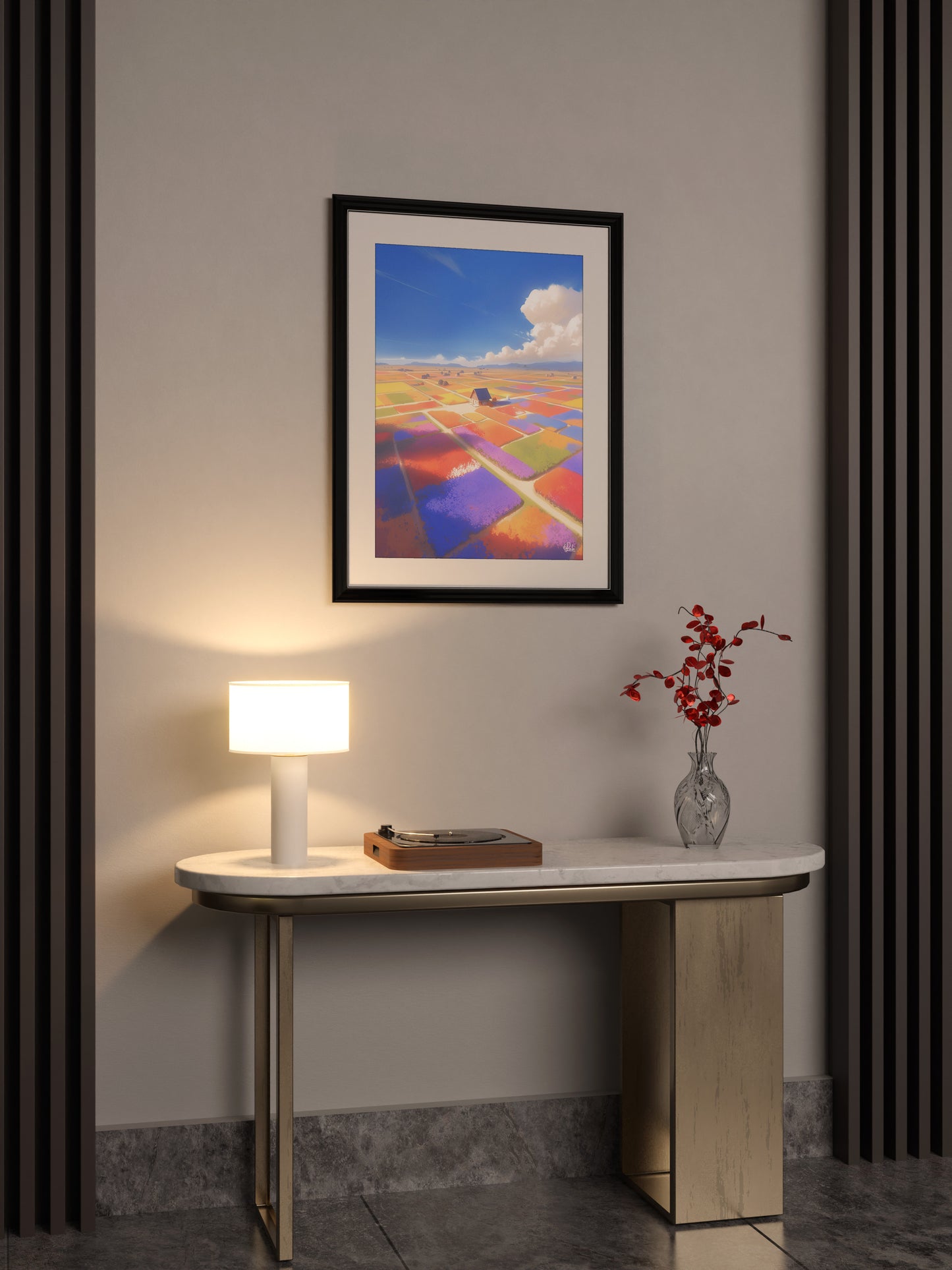 Cozy Grassland Home Posters