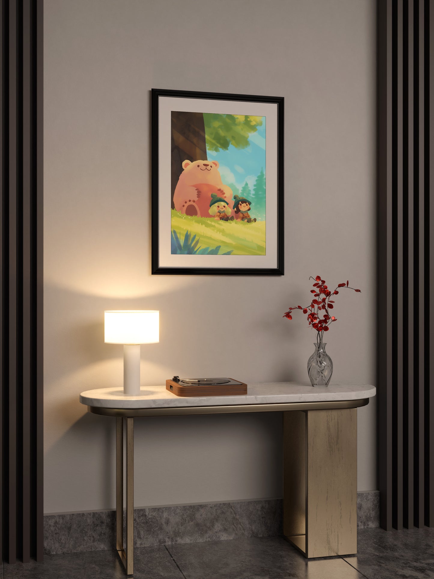 A Breath of Peace with Our Guardian Bear Posters