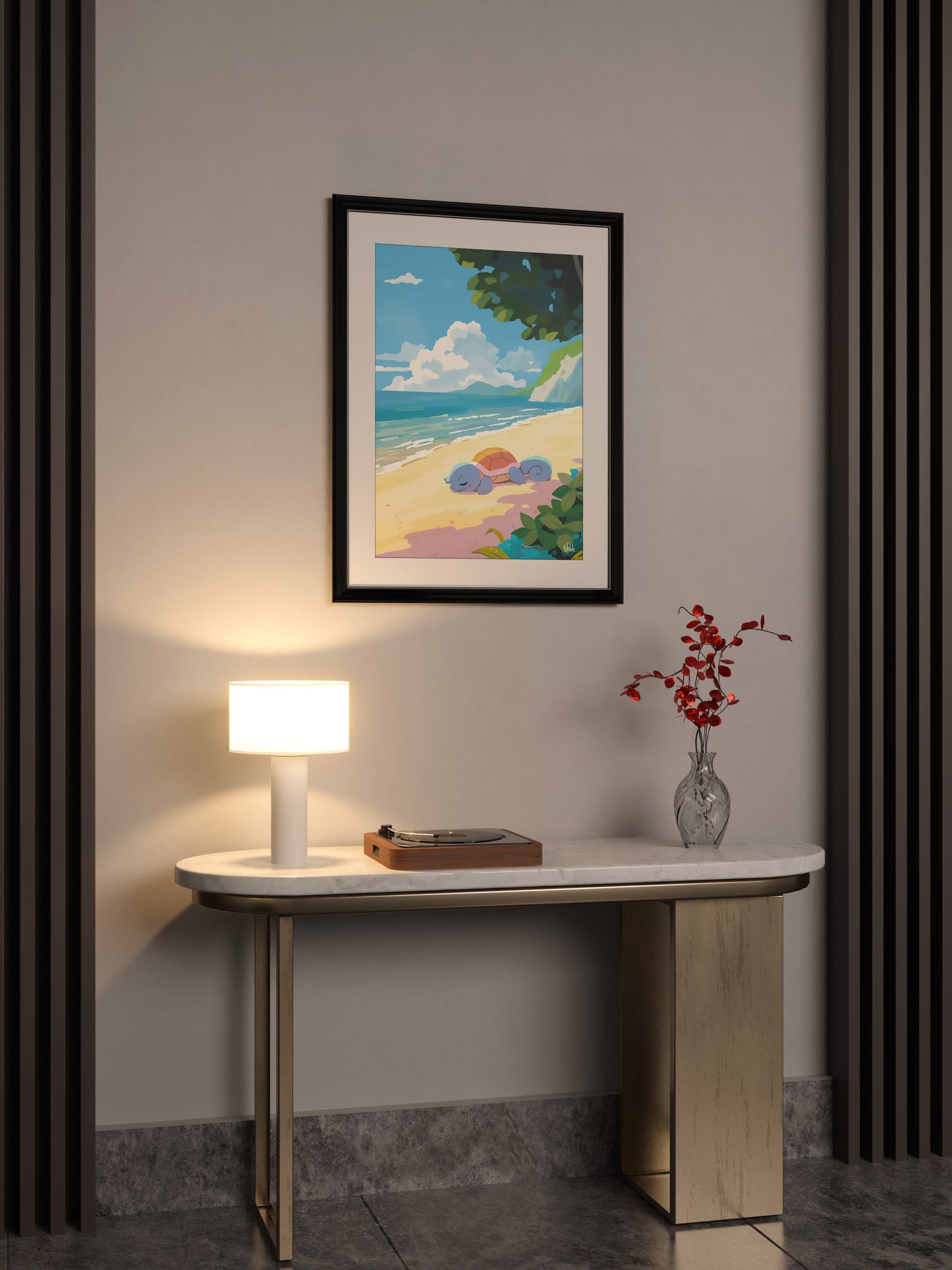 Sunbathing Squirtle Posters