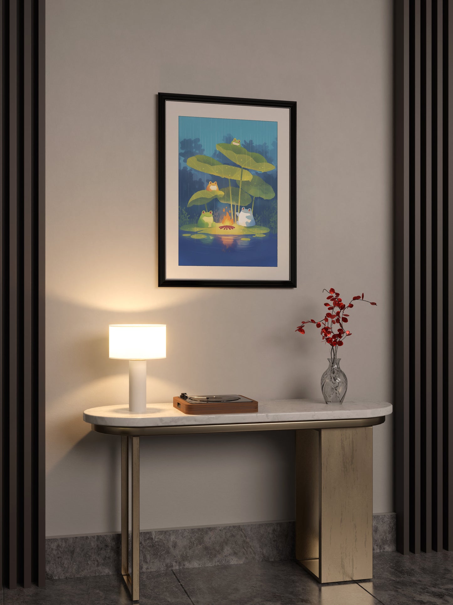 Frogs’ Warm Escape Posters