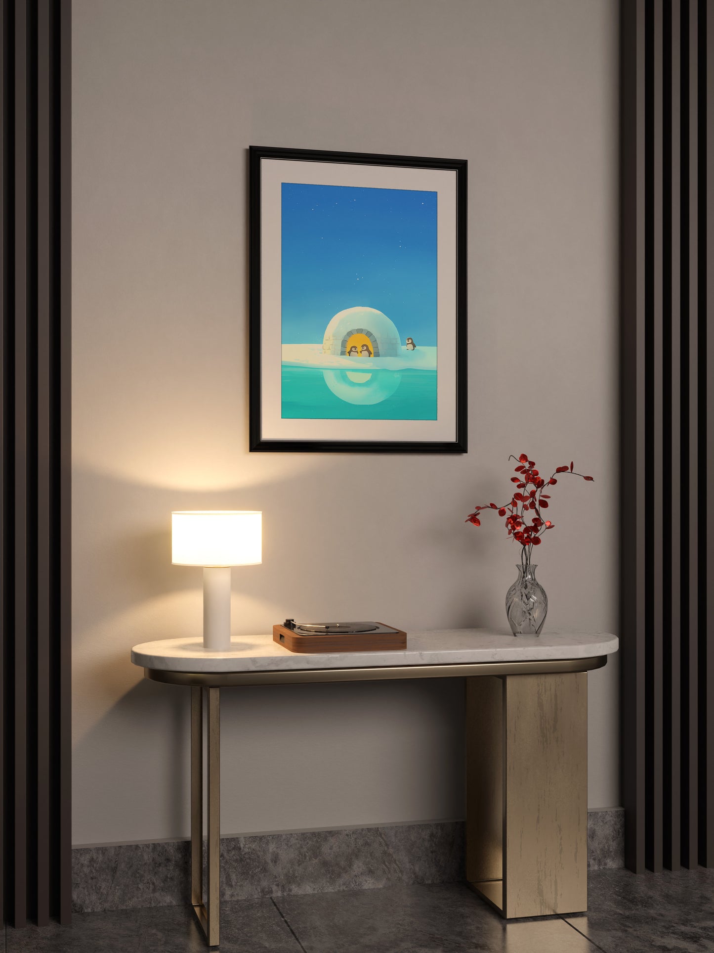 Welcome to the Penguin Igloo Poster
