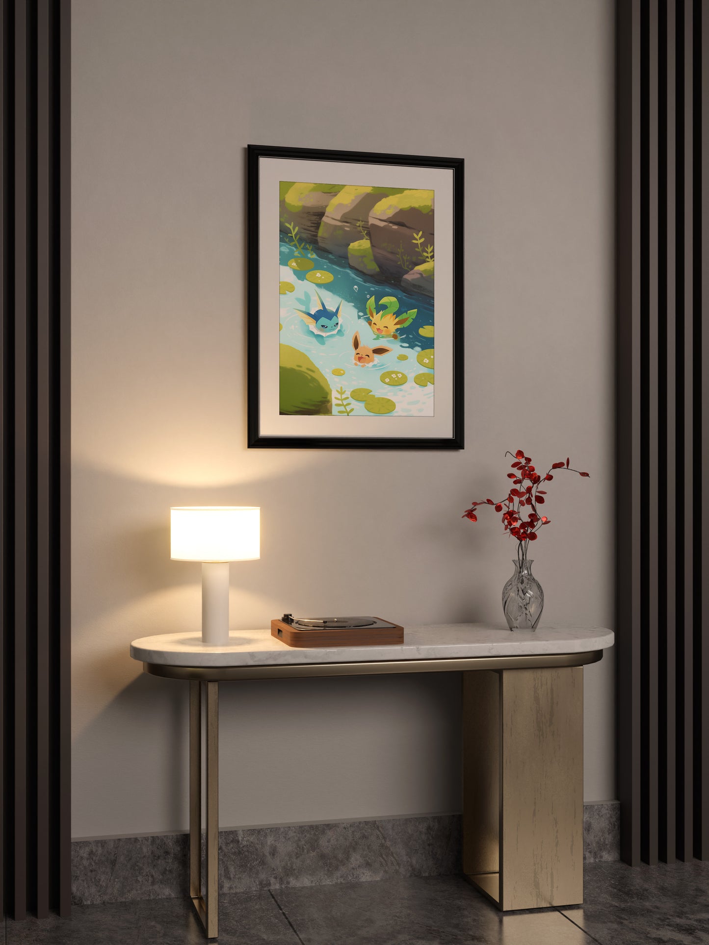 Eevee and the Golden Hour Swim Posters