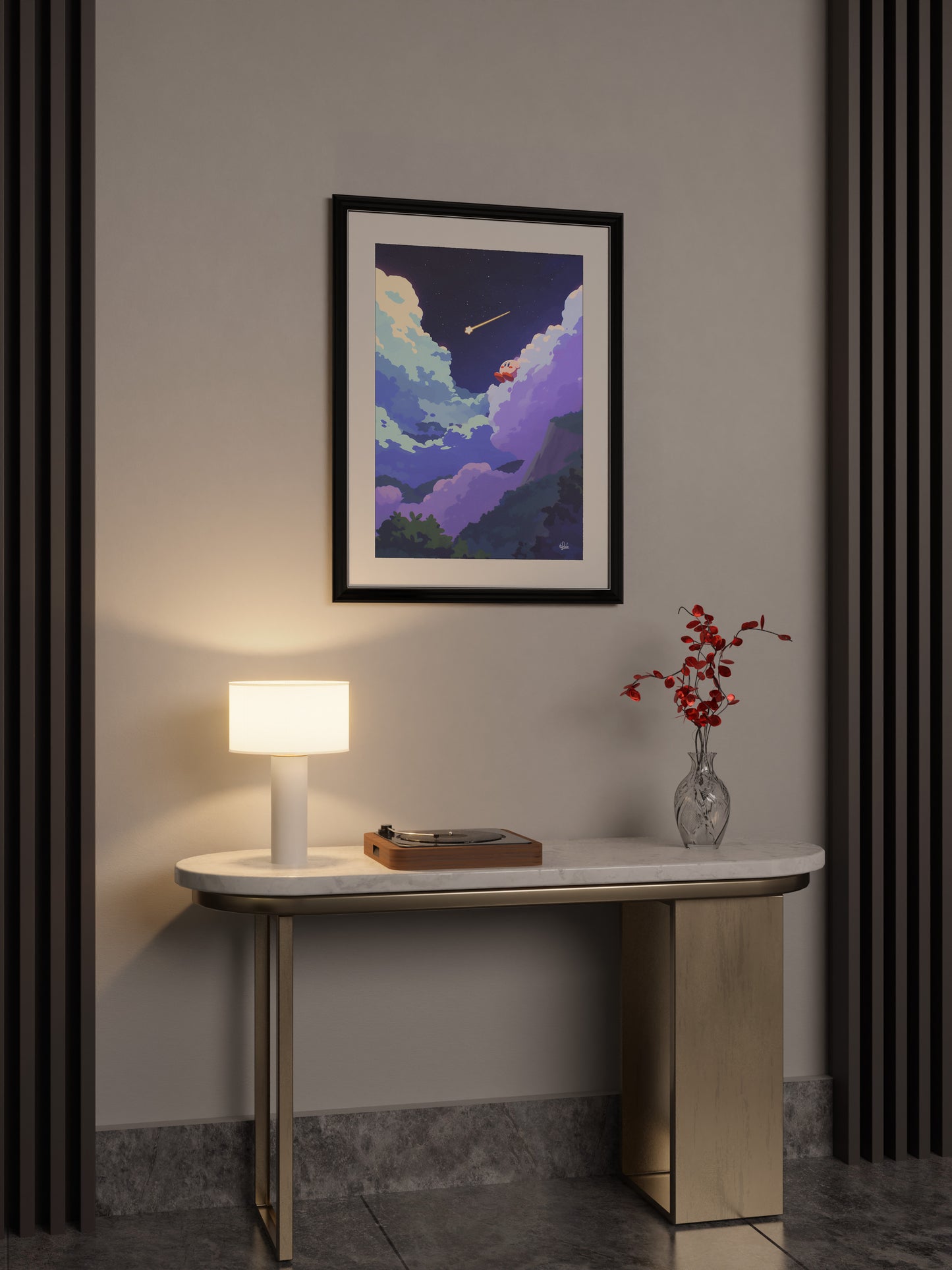 Dreams with Kirby Star Poster