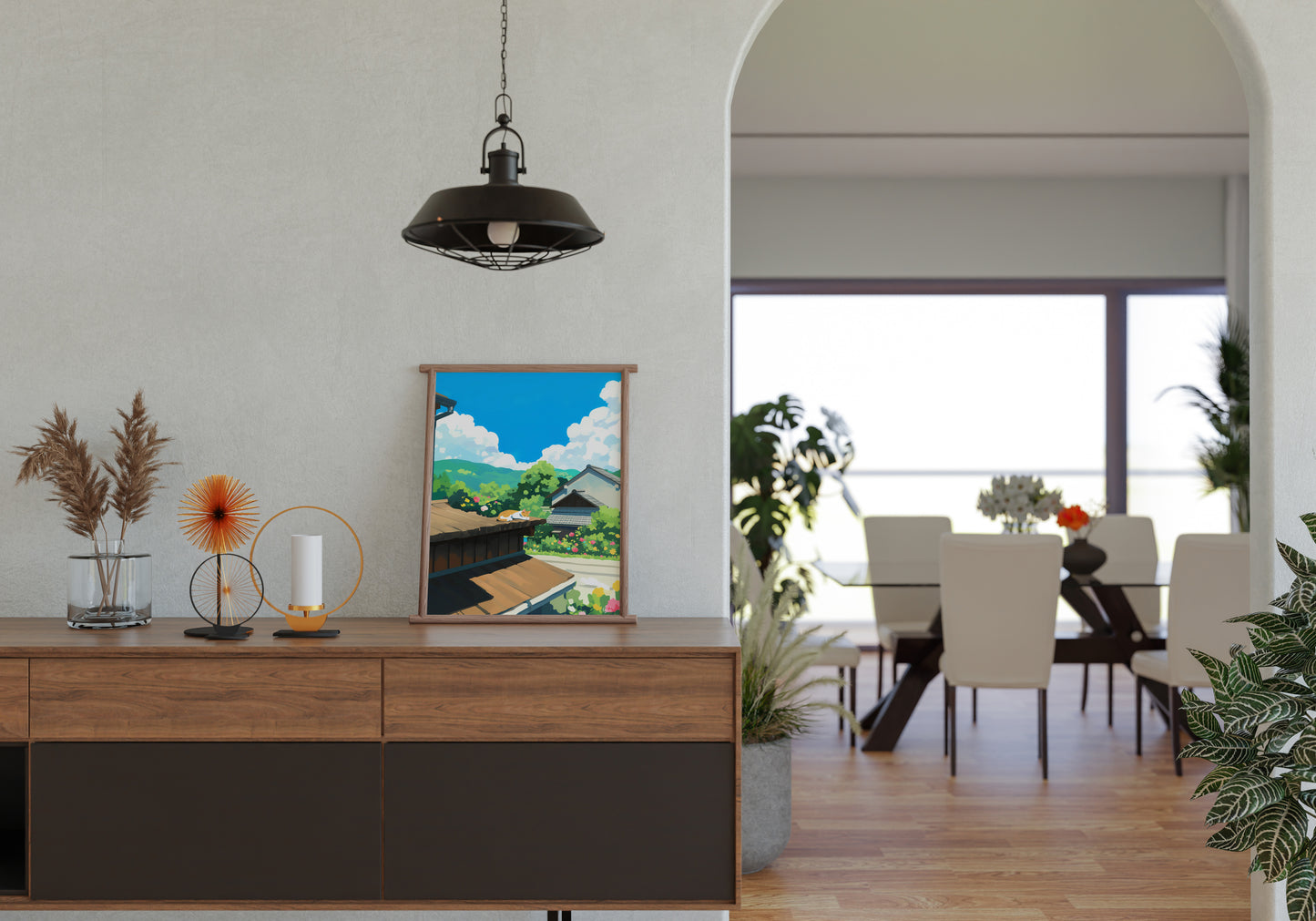 Rooftop Sleeping Cat Posters